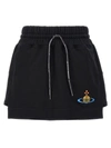 Vivienne Westwood Boxer Cotton Jersey Mini Skirt W/logo In Black