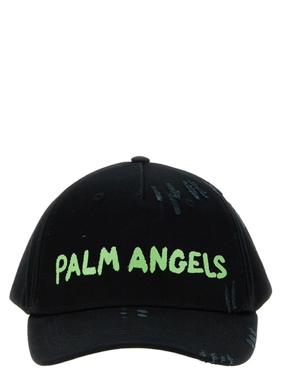 Palm Angels Seasonal Logo Cap In Black