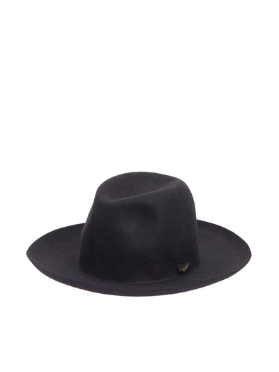 Borsalino Brimmed Felt Medium Hat In Black
