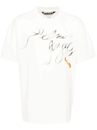 PALM ANGELS PALM ANGELS FOGGY T-SHIRT WITH PRINT