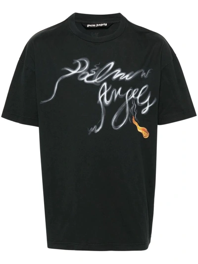 PALM ANGELS PALM ANGELS FOGGY T-SHIRT WITH PRINT