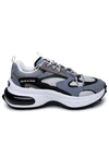 DSQUARED2 DSQUARED2 'BUBBLE' GREY LEATHER BLEND SNEAKERS