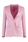 Tagliatore Parigi Single Breasted Two Button Blazer In Pink