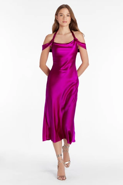 Amanda Uprichard Serenade Silk Dress In New Orchid