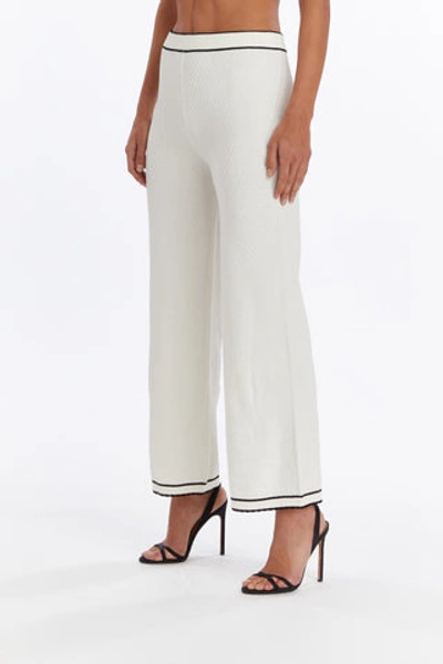 Amanda Uprichard Euclid Knit Pants In Ivory,black