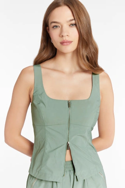 Amanda Uprichard Violet Top In Sage