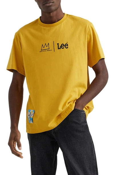 Lee X Basquiat Cotton Graphic T-shirt In Tawny Olive
