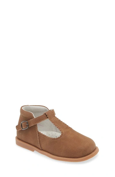 L'amour Kids' Louise T-strap Shoe In Chestnut