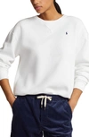 Polo Ralph Lauren Cotton-blend Fleece Sweatshirt In White