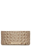 Brahmin Veronica Melbourne Embossed Leather Wallet In Sesame