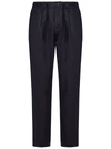 Herno Drawstring Straight-leg Trousers In Blu