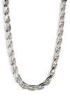 Nordstrom Swedged Chain Necklace In Rhodium