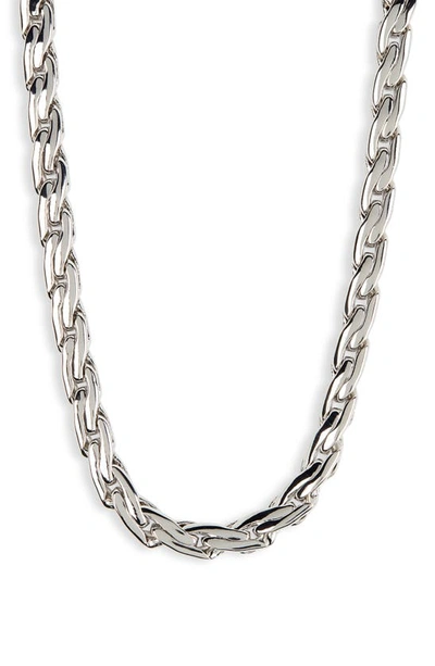 Nordstrom Swedged Chain Necklace In Rhodium