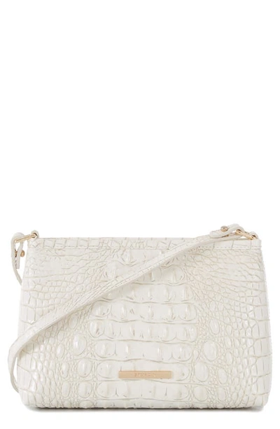 Brahmin Lorelei Melbourne Embossed Leather Shoulder In Coconut Milk
