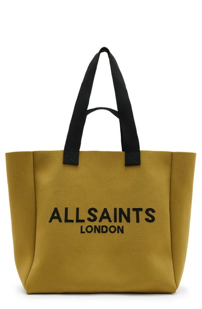 Allsaints Izzy Recycled Polyester Tote In Sap Green