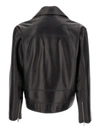 ARMA BLACK BIKER JACKET WITH ZIP FASTENING MAN