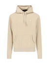 Polo Ralph Lauren Polo Pony Cotton Hoodie In Beige