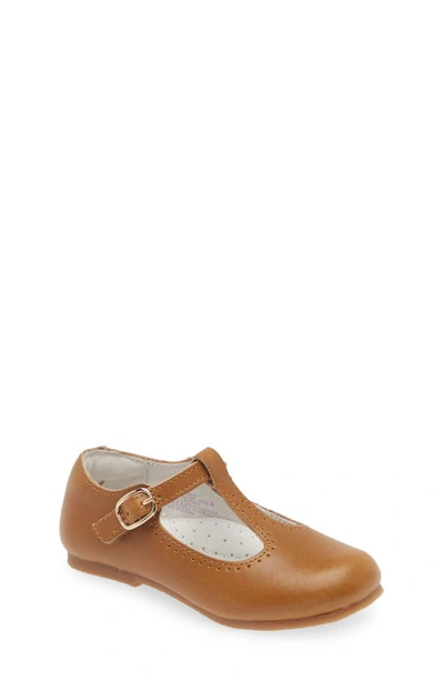 L'amour Kids' Eleanor T-strap Shoe In Camel