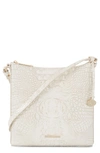 Brahmin Katie Croc Embossed Leather Crossbody Bag In Coconut Milk