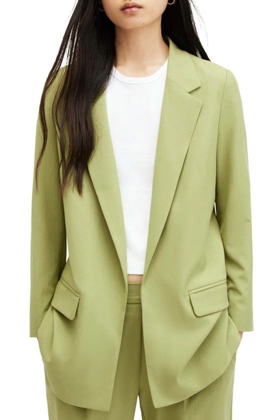 Allsaints Aleida Lightweight Tri Blazer In Olive Green