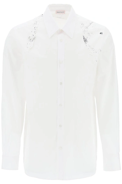 Alexander Mcqueen Printed Harness Shirt In White
