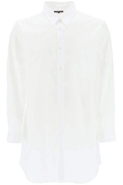 Comme Des Garçons Homme Deux Pointed-collar Flared Poplin Shirt In White