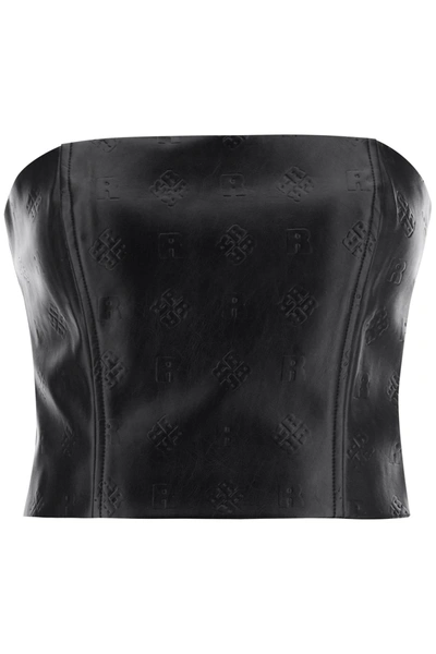 ROTATE BIRGER CHRISTENSEN ROTATE FAUX LEATHER CROPPED TOP