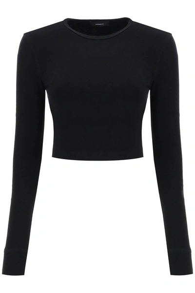 Wardrobe.nyc Black Cotton Long Sleeve T-shirt