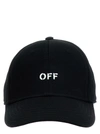 OFF-WHITE DRILL OFF STAMP HATS WHITE/BLACK