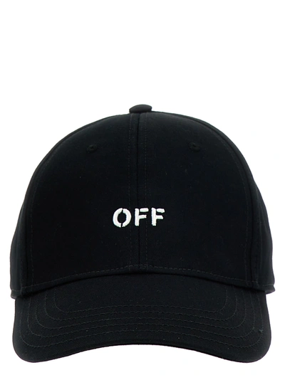 Off-white Drill Off Stamp Hats White/black