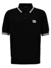 DOLCE & GABBANA LOGO  SHIRT POLO WHITE/BLACK