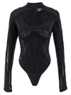 Mugler Layered Bodysuit Fitted Silhouette