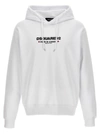 Dsquared2 White Graphic Printed Hoodie