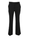 PLAIN BLACK 'CADY' LOW WAIST FLARED PANTS IN STRETCH FABRIC WOMAN
