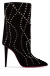 Christian Louboutin Elegant Calf Leather Boots For Women In Black