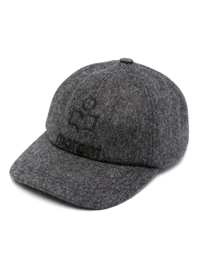 Isabel Marant Logo Embroidered Cap In Grey