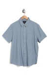 Lucky Brand San Gabriel Short Sleeve Linen Blend Button-up Shirt In Mountain Spring