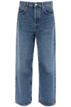 Agolde Low-rise Wide-leg Denim Trousers In Blue