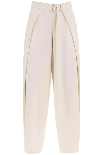 Ami Alexandre Mattiussi Wide Fit Pants With Floating Panels In White