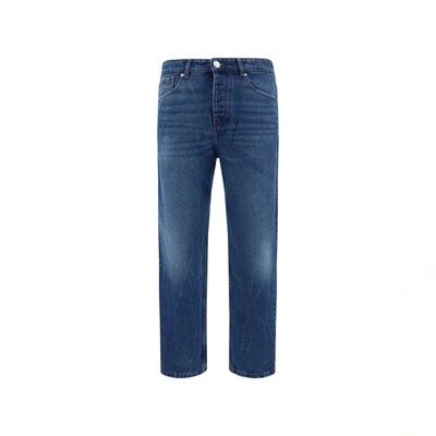 Ami Alexandre Mattiussi Straight Fit Denim Jeans In Blue
