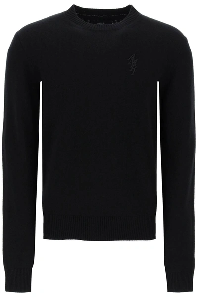 Amiri Cashmere Stack Logo Jumper In Black