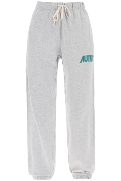 Autry Sporty Trousers With Printed Logo In Grey