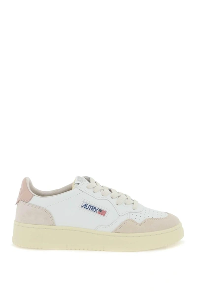 Autry 01 Low Wom Leat Suede In White