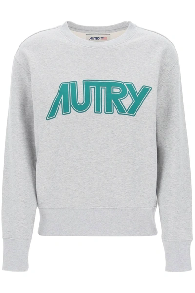 AUTRY AUTRY SWEATSHIRT WITH MAXI LOGO PRINT