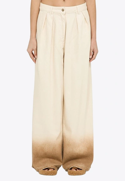 Alanui Bright Hues Jeans Beige In Neutrals