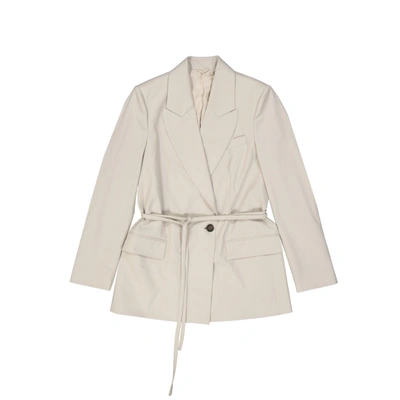 Brunello Cucinelli Beige Elastane Coat In Neutral