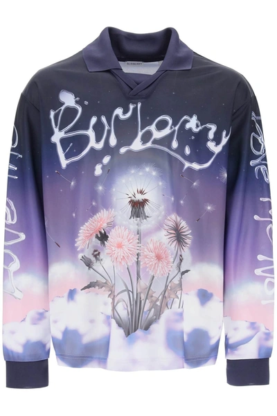 Burberry Dandelion Graphic-print T-shirt In Purple