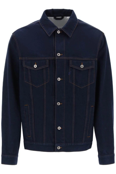 Burberry Japanese Denim Jacket In Blue