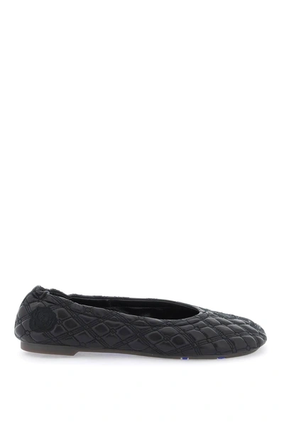 BURBERRY BURBERRY QUILTED LEATHER SADLER BALLET FLATS