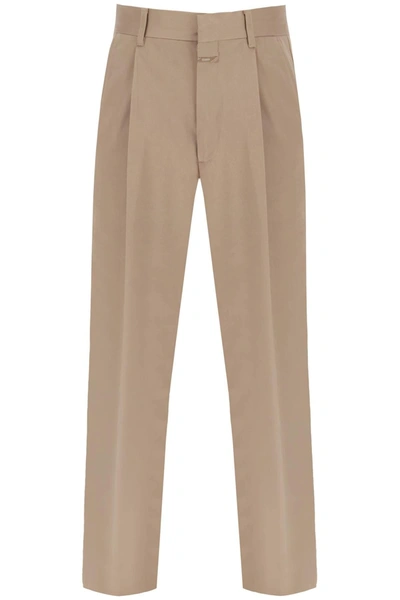 Closed 'blomberg' Loose Trousers With Tapered Leg In Brown